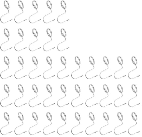 SHENGYIG 40 Piezas de Ganchos de Acero Inoxidable para Perchas | Ganchos para Colgar Ropa, Organizador de Armario, Ahorrador de Espacio para Colgar y Apilar Ropa en Guardarropa