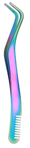 Outil De En Acier Inoxydable - Pincettes D', Peigne À Incurvé | Tweezer D' De Pour Faux, Applicateur Professionnel Pour Le Placement De Coups De Fouet, Maquilleur