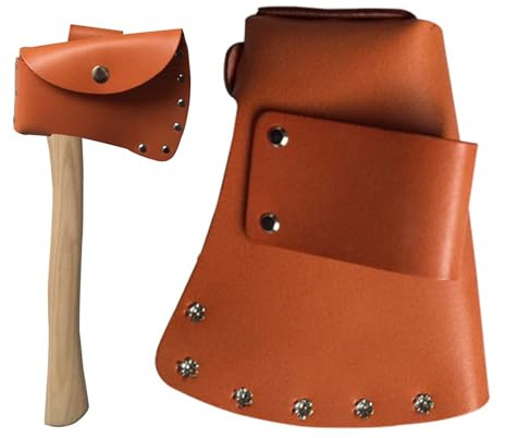 Hammer Holder Case - Leather Axe Holster, Robust Construction | Secure Belt Loop Carrier, Heavy-Duty Hatchet Storage, Reliable Outdoor Tool Keeper Ideal for Camping Trips, Hiking, Survival Gear