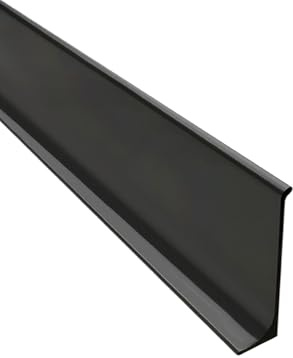 Alu Sockelleiste Fußbodenleisten eloxiert matt 2m 60mm schwarz Aluminium | Für saubere Wand-Boden-Übergänge und einen geschützten Sockelbereich, 60mm Leistenhöhe, 2,7m, Aluminium, eloxiert, schwarz