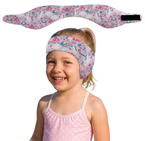 Fascia Orecchie, Fascia Elastica da Nuoto per Orecchi, Fascia Regolabile Paraorecchie Impermeabile, Tappi per Orecchie per Nuoto, Fascia Sportiva in Neoprene per Bambini per Surf Sci Nautico