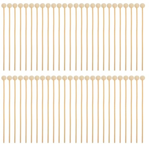 NOLITOY 200 Palitos de Madera para Piruletas y Remover Bebidas 15 CM Paquete de 200 Unidades Aptos para Dulces Pasteles y Algodón de Azúcar Ideales para Fiestas y Reutilizable