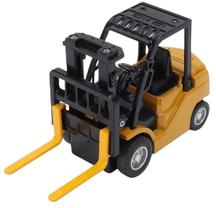 Eminchu Carrello Elevatore RC 1/64, Costruzione in Plastica in Lega App Programmabile per Smartphone Mini Carrelli Elevatori Telecomando Rotazione a 360° Guida Multidirezionale Carrello (GREEN)