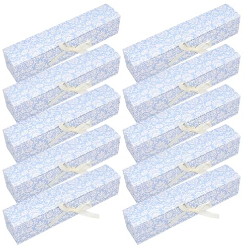 NULYLU 10 Stück pack Dekorative Schachtel für Pralinen aus Stabilem Papier mit Elegantem Design Tragbare Größe für Babyshowers und Weihnachten