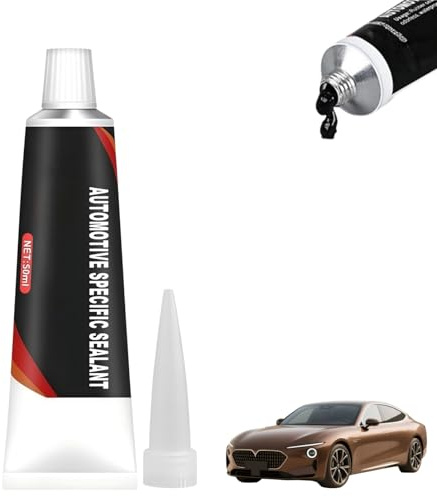 50ml Windscreen Sealant, Weatherstrip Glue & Car Door Seal Glue, Silicone Sealant Waterproof, High Temperature Resistant, UV & Weather Resistant for Car Window, Rubber Seal Waterproof Sea/lant for Car