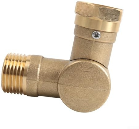 Schwerlast-Messing-Drehgelenk, 360° drehbar, 180° schwenkbarer Adapter für Standard-Gartenschlauch mit 3/4-Zoll-Gartenschlauch, passend für Wasserhähne, Waschmaschinen, Wohnmobile