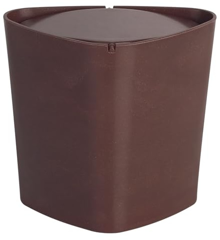 Spirella Kosmetikeimer 1 Liter Abfalleimer Schwingdeckeleimer Tischabfalleimer Trix Acryl Braun