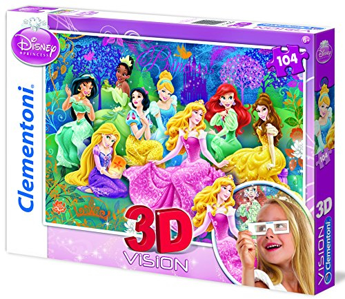 Clementoni 20090.0-3D Puzzle Prinzessin, 104 Teile