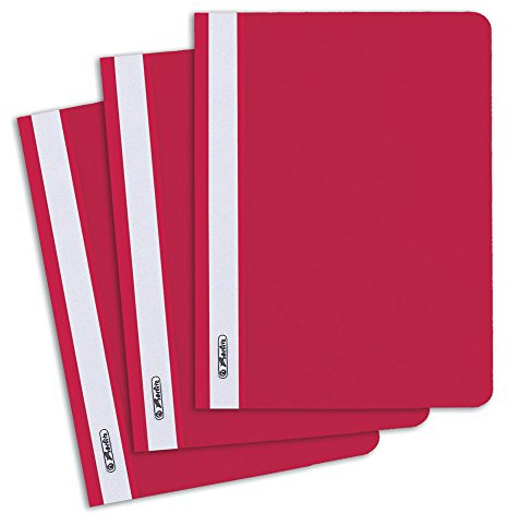 herlitz Schnellhefter A5, Kunststoff, rot, 10 Stück