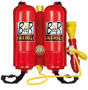 FIESTAS GUIRCA | Double Extincteur Boisson (25x22 cm) - Sac à Dos Accessoire pour Fêtes de Bière et Enterrements de Vie de Garçon