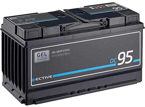 ECTIVE DC95 Gel Batterie- 12V, 95Ah, 100h, wartungsfrei, zyklenfest, auslaufsicher, vollverschlossen, gasungsfrei- Deep Cycle VRLA Versorgungsbatterie, Solarbatterie,Bootsbatterie,Wohnmobilebatterie