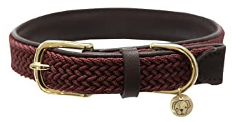 Kentucky Dogwear - Hundehalsband - Geflochtenes Nylon - Bordeaux - Größe S - 42cm