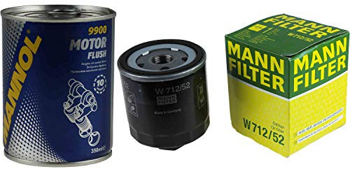 MANN W 712/52 Filtre à huile d'origine + rinçage moteur SCT Flush