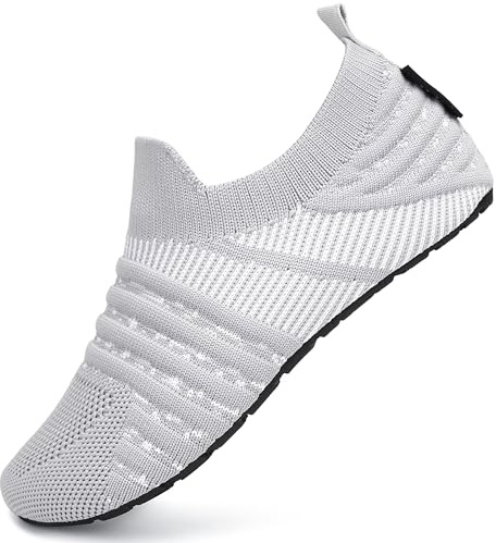 SAGUARO Escarpines Niño Niña Zapatos de Agua Antideslizante Zapatillas Agua Respirable Zapatillas Playa Escarpines Piscina-Ligeras Zapatillas Casa Gris,Gr.22/23 EU
