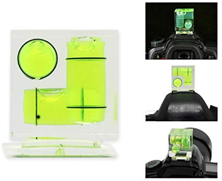 Camera Level Hot Shoe Level 3 Axis Bubble Spirit Level Hot Shoe Flash Standard Hot Shoe Mount for Photography DSLR SLR, 23 x 23mm
