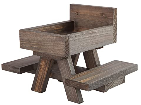 BalterFF Eichhörnchen-Futterspender für Outdoor-Hof-Spiele, lustige Erdnüsse in Schale für Eichhörnchen, Picknick, Tisch, Haus, Garten, Dekoration, Geschenke für Eichhörnchen-Liebhaber, Holz