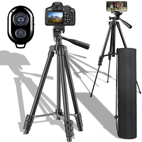 Retoo Treppiede 4 in 1 in alluminio per smartphone, con scatto remoto Bluetooth, altezza 100 cm, supporto leggero Tripod per cellulare, fotocamera, action cam inclusa, Huawei