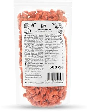 KoRo - Anacardi con polvere di lamponi | 500 g