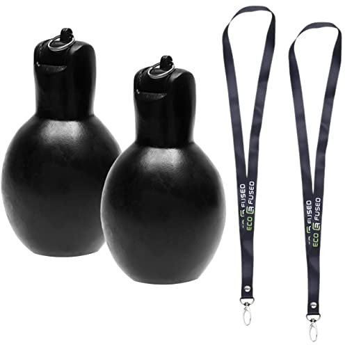 Eco-Fused 2 Fischietti a Mano - Include 2 Cordini - Indoor, Outdoor, Casa, Scuola - Sport, Campeggio, Passeggiate, Trekking, Kit di Sopravvivenza - Arbitri, Allenatori, Insegnanti