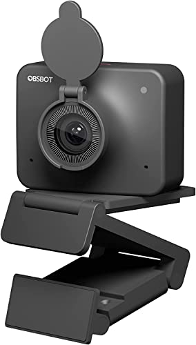 OBSBOT Meet KI-Gesteuerte Webcam 1080P 60 fps, Full HD Webcam mit AI-Auto-Rahmen, Autofokus, Gesichtsfokus, Datenschutzabdeckung, Plug and Play, Webcam für PC, mit Skype/Zoom/YouTube