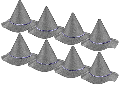 Ailovone Oktoberfest Hut mit Kordel Trachtenhut aus Filz Einheitsgröße Kopfbedeckung ideal für Oktoberfest Halloween Karneval (8pcs)