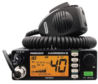 CB Radio President HARRISON II ASC AM/FM, VOX, NB, ANL, 12V/24V