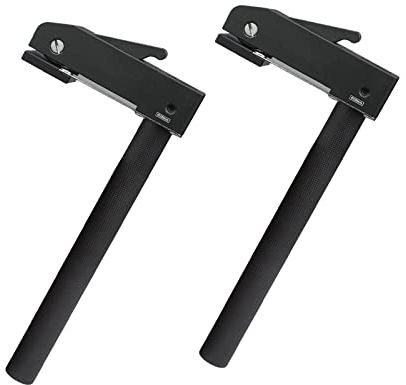 MFT Halteklemmen, Desktop Schnellhalteklemme Klemmset, Hundeloch, schnell wirkend, Halteklammer, Holzbearbeitung, Schreibtischclip, verstellbarer Rahmen (20 mm, 2)