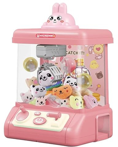 LICHENGTAI Krallenmaschine, Candy Grabber Süßigkeitenautomat Puppen Dispenser Machine Spiel Puppengreifmaschine mit Lichtmusik, Motorikspielzeug Geschenk für Jungen Mädchen