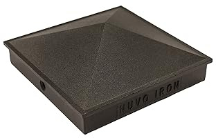 Nuvo Iron 4 x 4 Black Aluminum Ornamental Pyramid Post Cap, Pack of 24