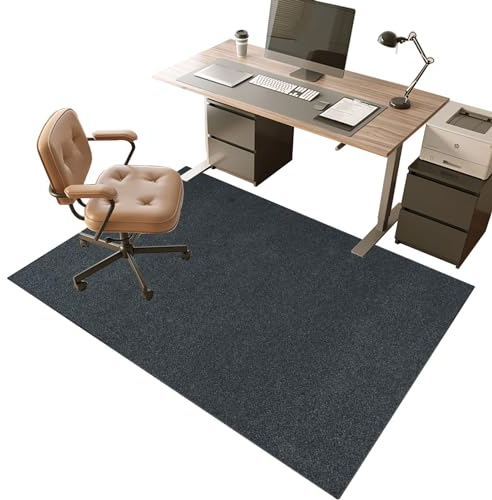 Bodenschutzmatte für Hartböden 120 x 140 cm Schreibtischstuhl Unterlage | Bodenschutzmatten Gaming | Computerstuhl Teppiche | Teppich Bürostuhl matten für Laminat | Parkett | Kratzfest rutschfest
