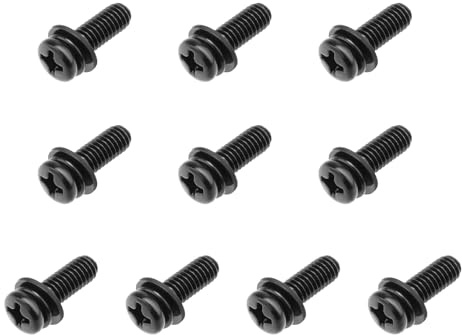 Be In Your Mind 10 Sets M4 12mm Cross Mounting Screws and Washers Monitor Wall Mount Screws Suitable for TV Wall Bracket