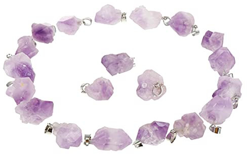 SEWACC 20stücke Unregelmäßige Amethyst Anhänger Diy Charms Schmuck Handwerk Zubehör Anhänger Für Halsketten Ohrringe Armbänder Schlüsselanhänger
