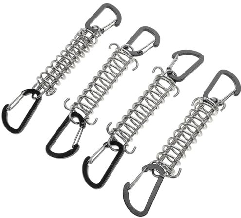 INOOMP 4stücke Outdoor Zeltseil Spanner Mit Federhaken Praktische Leichte Und Tragbare Spannfedern Für Camping Und Windschutz Für Starke Winde Und Zeltfixierung