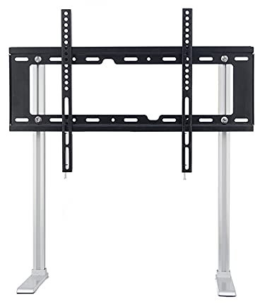 DRFGNF Universals TV Stand Base, Floor Standing Punch-Frees Tabletop TV Mount Bracket, Fits 32-55 Inch Height Adjustable with L-Shaped Feet, Max VESA 600x400mm (Black L) (Black S)