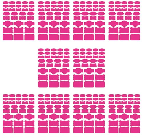 Lot de 10 feuilles d'étiquettes en papier pour pots à épices et verres à vin, idéales pour une commande soignée et respectueuse de l'environnement