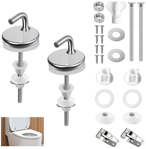 2 Pièces Fixation Abattant Wc De Toilettes À Charnière, Charnières en acier Inoxydable, Fixation et sitz Befestigung