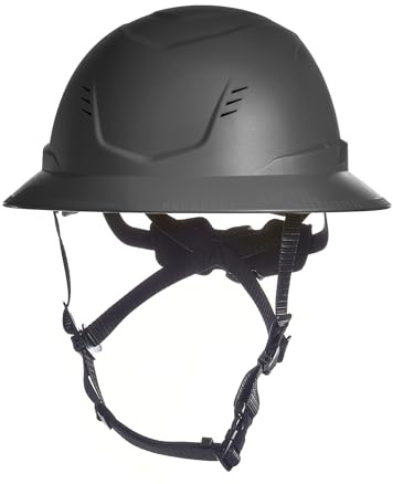 MSA 10250606 V-Gard H2 Vollrand-Sicherheitshelm, Typ 2 – komfortable Ratschenfederung, MIPS-Drehschlagschutz, belüftet, mittlere Standardgröße, schwarz