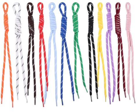12pcs Porte-Clés en Paracorde, Cordon Tressé Multicolore en Nylon Accessoire de Paracorde pour Sac à Dos Sac Main Ou Autre Accessoire de Décoration