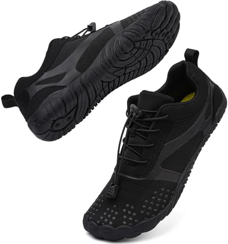 DimaiGlobal Chaussures de Trail Running Homme Femme Chaussures de Sport Outdoor & Indoor Gym Fitness Randonnée Escalade et Aquatiques Marche Barefoot Chaussures Minimalistes 42EU Noir