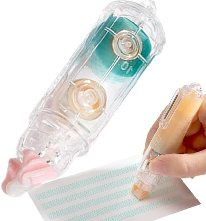 Besreey Nastro Adesivo Per Scrapbooking | 4 Pezzi Applicatore Adesivo Multiuso | Rotolo biadesivo rotante a 360 Gradi - per Diario Ufficio Scuola Casa Imballaggio Progetti Foto