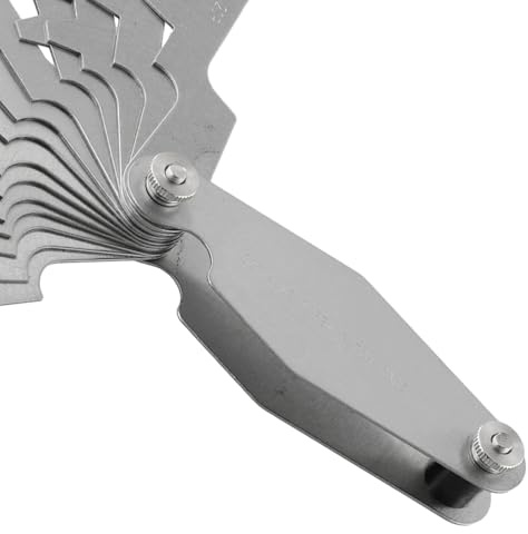 Acme - Medidor de rosca de tornillo de 30 grados, rango de paso 2P-20P con 14 cuchillas, herramienta de medición de rosca en T de acero inoxidable para inspección de metalurgia