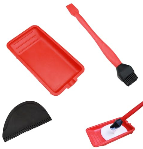 Foonary Juego de 3 herramientas con rodillo de pegamento reutilizable, aplicación uniforme para manualidades y todo tipo de proyectos adhesivos, para trabajos de madera