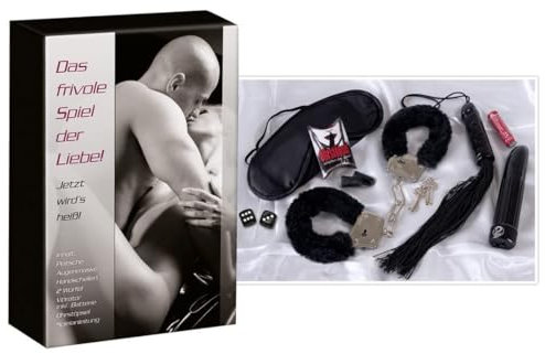 Orion Das frivole Spiel der Liebe -verführerisches Sexspiel für Paare, Würfelspiel mit Peitsche, Augenmaske, Handschellen, Vibrator, Würfel und Ohrstöpsel, erotischer Sex