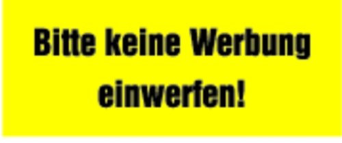 LEMAX® Aufkleber Türschild, Bitte keine Werbung einwerfen!, 40 x 100 mm Folie selbstklebend 100x40mm
