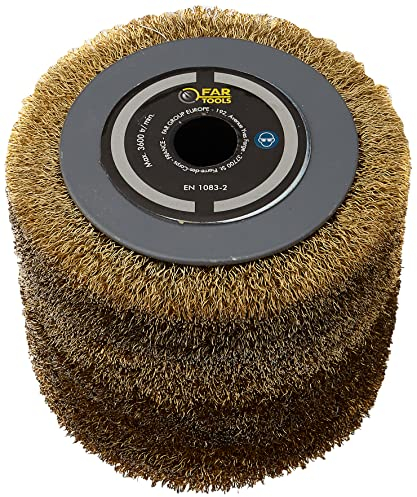 Fartools 110874 Drahtbürste für Schleifmaschine REX120, Durchmesser: 120 mm, Schwarz