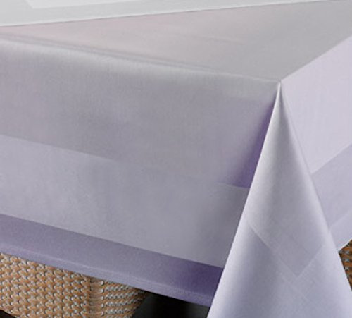 Ropa de mesa de Damasco de Gözze, Gastronomía Manteles, servilletas de tela, color blanco con borde atlas, papel, Weiß, 130 x 220 cm
