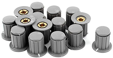 sourcing map 15 Stück Split Loch Kunststoff Lautstärkeregler Potentiometer Knöpfe Kappe 4mm de