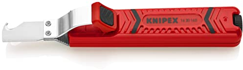 Knipex Pelamangueras con hoja de bisturí carcasa de plástico resistente a los golpes 165 mm 16 20 165 SB