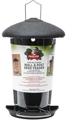 Perky-Pet Mangiatoia per Uccelli Selvatici da Muro e Montatura da 450 g Dispenser per Mangime / 101-5