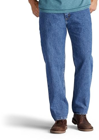 Lee Damen Relaxed Fit Straight Leg Jeans, Mittelstein, 35W x 32L